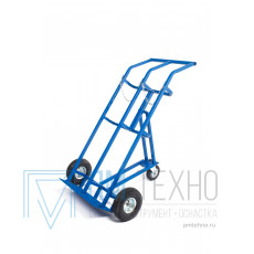 Тележка для баллонов ГБ-2 газовых, 2 баллона 
(2 колеса d 200мм, 1 пов.колесо d 160мм лит.рез)
