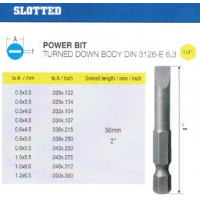 Биты шлицевые SL 4,0х0,8х 50мм CrV DIN3126 хв-к Е1/4 