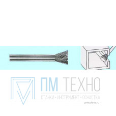 Борфреза тв.спл. с обратным конусом d 8х10х6х65 13°  Х-образн.насечка (N08 10Х06) 