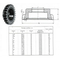 Долбяк чашечный прямозубый m 3,75 Do100мм (112х44,45мм), В-III Z=27 а=20° Р6М5К5 ГОСТ 9323-79