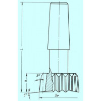 Долбяк хвостовой прямозубый m5,0 к/х Do 38мм Z=11  а=20° В32 Р6М5