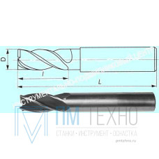 Фреза Концевая d 8,0х20х60 ц/х Р6М5 Z=4 (без маркировки марки стали)