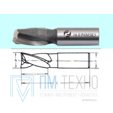 Фреза Шпоночная d16,0х19х79 ц/х Р6М5К5 DIN327 