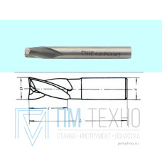Фреза Шпоночная d 7,0х10х60 ц/х Р6АМ5 DIN327 