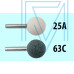 Головка абразивная 25х 6 F2W(ГШ) 63С F60(25Н) O(СТ1) с хвостовиком 