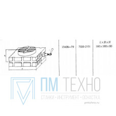 Головка Поворотная 180х180х 80 с планшайбой d 120мм (7030-2101) ГОСТ15436-70 (восстановленная)