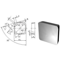 Пластина SPKN  - 1203  EDR  Р40 квадратная (03371) гладкая без отверстия с зачистными фасками