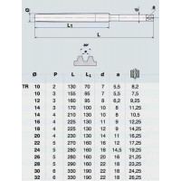 Метчик TR18,0 х 2,0  м/р.Р6М5 для трапецеидальной резьбы