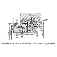 Метчик Кр 12,0 х 2,54 м/р.Р6М5 для водопроводных кранов ГОСТ 13536-68