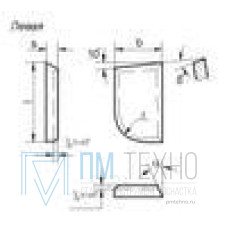 Пластина 07340 Т15К6 левая (25х14х8х8х18гр) (для подрезных, проходных расточных и револьверных резцов)