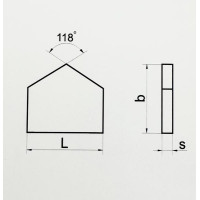 Пластина 14151 ВК8 (8,5х7,1х1,6) (для сверл спиральных и с прямыми канавками)