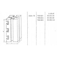 Опора Квадратная  60х 60х 40 с тремя продольными Т-образными пазами 12мм (7033-2211) ГОСТ15234-70 (восст.)