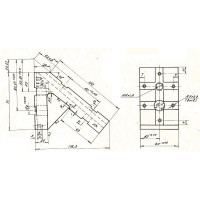 Опора Угловая 120х 90х 60 угол 40°00' под паз 12мм (ДСП-23) правая (восст.)