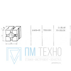 Опора квадратная  30х 30х 30 под паз 8мм (7033-0291) ГОСТ14410-69 (восстановленная)