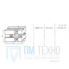 Опора прямоугольная  45х 30х 30  с установочным отверстием 12мм под паз 8мм (7033-0416) ГОСТ14436-69 (восстановленная)