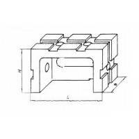 Опора прямоугольная  45х 30х 60 облегченная передвижная под паз 8мм (ДСПМ2-07) (восстановленная)