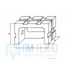 Опора прямоугольная  45х 30х 60 облегченная передвижная под паз 8мм (ДСПМ2-07) (восстановленная)