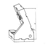 Опора угловая 45х30х60 35° левая, под паз 8мм (ДСПМ2-33) (восстановленная)