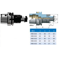 Оправка с хвостовиком HSK-A 63/d40х A60 комбинир-ая для нас. цил. и торц. фрез с прод-ой и попер-ой шпонкой 