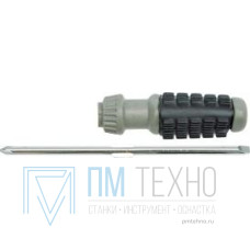 Отвертка Комбинированная 170мм
 (шлиц. 1,0х6,5мм и крест №2) цинк.