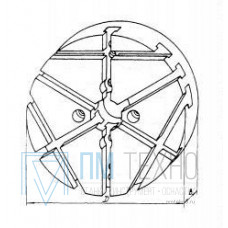 Плита Круглая d 340х 40 с радиально-поперечным расположением Т-образных пазов 12мм (ДСП-7) (восстановленная)