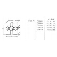 Прокладка квадратная 60х60х17,5 с 2-мя Т-образными пазами 12мм (7033-2104) ГОСТ 15222-70 (восстановленная)