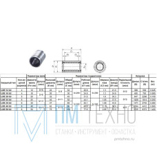 Подшипник линейный LMЕ 50 UU, 50 х 75 х 100мм (закрытый тип) 