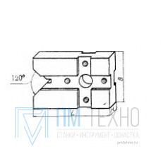 Призма подкладная  45х 30х 12; 120° d 3-22мм под паз 8мм (ДСПМ2-38)