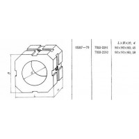 Проставка Квадратная  90х 90х 60 с установочным отверстием d 58мм под паз 12мм (7033-2292) ГОСТ15267-70