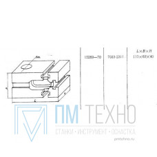 Проставка Прямоугольная 110х 60х 40 со смещенным установочным отв. d26мм с Т-образн. пазами 12мм(7033-2311) ГОСТ15269-70