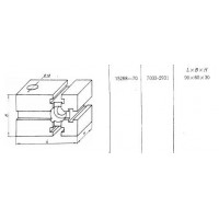 Проставка Прямоугольная  90х 60х 30 со смещенным установочным отверстием d 18мм под паз 12мм (7033-2931) ГОСТ15268-70
