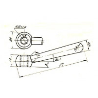 Рукоятка 110х 18 с гайкой М12х1,5 шаровая (ДСП-87)