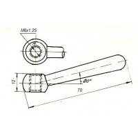 Рукоятка 70х 12 с гайкой М8х1,25 шаровая (ДСП-87)