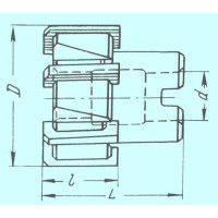 Развертка d100,0x55x90х40 H9 насадная Р6М5 со вставными ножами Z=10