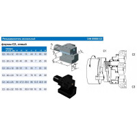 Резцедержатель аксиальный С2-30х20 левый с хвостовиком VDI30 3425-3425 DIN69880 