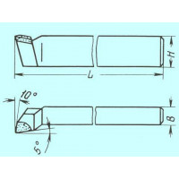 Резец Подрезной отогнутый 16х10х100 Р6АМ5