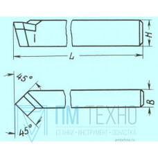 Резец Проходной отогнутый 45х30х250 Р6М5