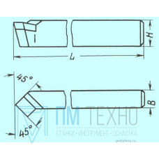 Резец Проходной отогнутый 25х20х140 Т5К10