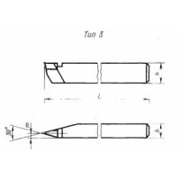Резец Резьбовой  25х16х140 ВК8 для наружной трапецеидальной резьбы S=6-8
