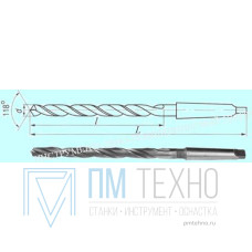 Сверло d 17,25х165х263 к/х Р18 