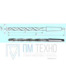 Сверло d  8,0х160х240 к/х Р6М5 Томск