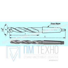 Сверло d 20,0х 50х145 к/х Р6М5 укороченное