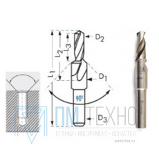 Сверло М 6 (D6,6 и d5,0)  90° ц/х Р6АМ5 