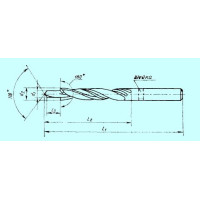 Сверло М14 (D16,0 и d12,0) 180° ц/х Р6М5 