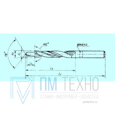 Сверло М 5 (D5,5 и d4,2) 180° ц/х Р6М5 