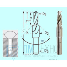 Сверло М12 (D14,0 и d10,2)  90° ц/х Р6АМ5 