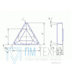 Пластина TРGR  - 110308  Р25 трехгранная односторонняя без отверстия со стружколомом