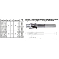 Цековка D 11,0 х d 5,0 х 80 ц/х Р6М5 Z-4 с постоянной направляющей цапфой, dхв 8мм 