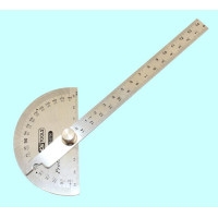 Угломер-транспортир (линейка с метрич. шкал.) 0-180° линейка L145мм 
